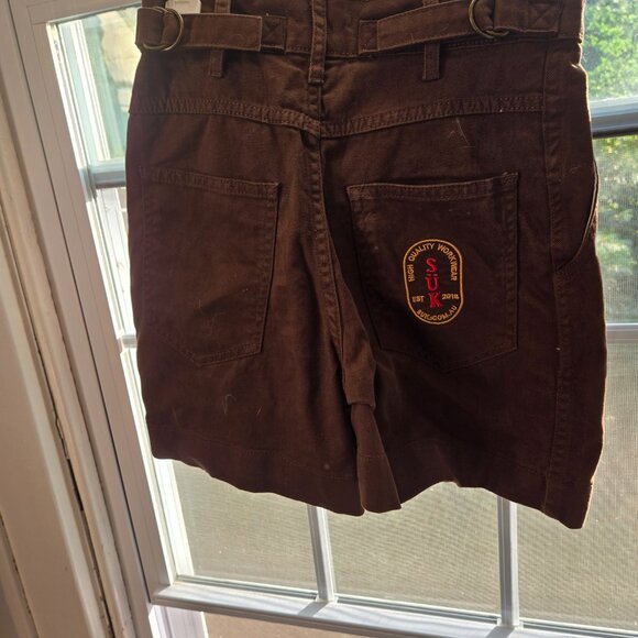 High Waist Brown Shorts - Picture 2 of 3